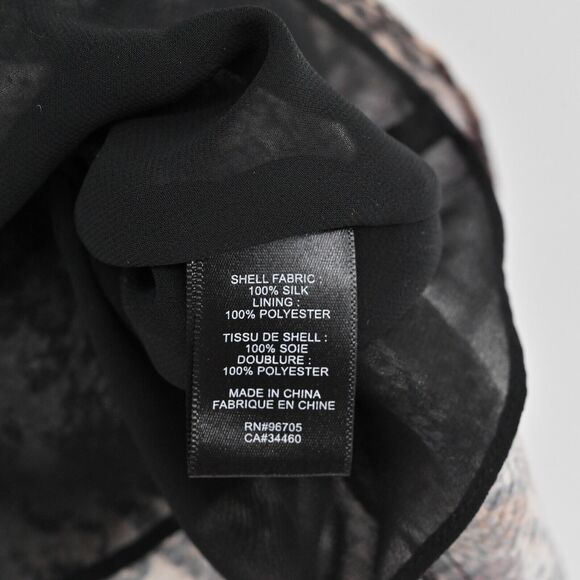 REBECCA TAYLOR Dress Womens Size 6‎ Silk Met Python Snake Print Purple Mob Wife - Picture 10 of 14